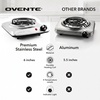image:imageOVENTE Electric Double Burner 1700W Coil Hot Plate Silver BGC102SBGC101S  Silver