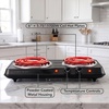 image:imageOVENTE Electric Double Burner 1700W Coil Hot Plate Silver BGC102SBGC102B  Black