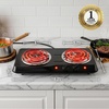 image:imageOVENTE Electric Double Burner 1700W Coil Hot Plate Silver BGC102SBGC102B  Black