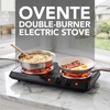 image:imageOVENTE Electric Double Burner 1700W Coil Hot Plate Silver BGC102SBGC102B  Black