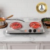 image:imageOVENTE Electric Double Burner 1700W Coil Hot Plate Silver BGC102SBGC102S  Silver