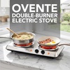 image:imageOVENTE Electric Double Burner 1700W Coil Hot Plate Silver BGC102SBGC102S  Silver
