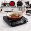 image:imageOVENTE Electric Infrared Single Burner 6 Heat Levels Silver BGI201SBGI101B  Black
