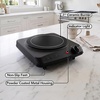 image:imageOVENTE Electric Infrared Single Burner 6 Heat Levels Silver BGI201SBGI101B  Black