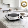 image:imageOVENTE Electric Infrared Single Burner 6 Heat Levels Silver BGI201SBGI101S  Silver