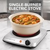 image:imageOVENTE Electric Infrared Single Burner 6 Heat Levels Silver BGI201SBGI101S  Silver
