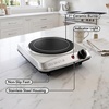 image:imageOVENTE Electric Infrared Single Burner 6 Heat Levels Silver BGI201SBGI101S  Silver