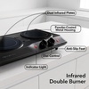 image:imageOVENTE Electric Infrared Single Burner 6 Heat Levels Silver BGI201SBGI102B  Black