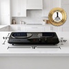 image:imageOVENTE Electric Infrared Single Burner 6 Heat Levels Silver BGI201SBGI102B  Black