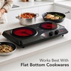 image:imageOVENTE Electric Infrared Single Burner 6 Heat Levels Silver BGI201SBGI102B  Black