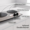 image:imageOVENTE Electric Infrared Single Burner 6 Heat Levels Silver BGI201SBGI102S  Silver