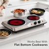 image:imageOVENTE Electric Infrared Single Burner 6 Heat Levels Silver BGI201SBGI102S  Silver