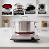 image:imageOVENTE Electric Infrared Single Burner 6 Heat Levels Silver BGI201SBGI201S  Silver