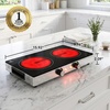 image:imageOVENTE Infrared Ceramic Double Burner 1800W Hot Plate Black BGI302GBBGI302GB  Black