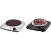 image:imageOVENTE 1000W 7 Infrared amp 1000W 6 Coil Electric Single Burners Home Kitchen Countertop Hot Plates