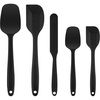 image:imageOVENTE 5 Pieces Silicone Spatula Set 500F Heat Resistant Orange SP12305OBlack
