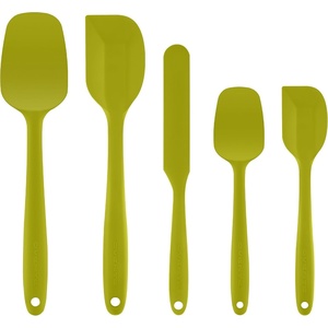 image:imageOVENTE 5 Pieces Silicone Spatula Set 500F Heat Resistant Orange SP12305OGreen