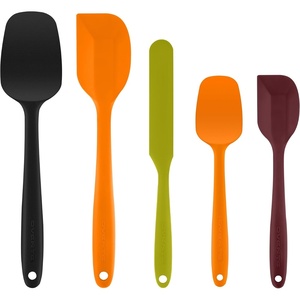 image:imageOVENTE 5 Pieces Silicone Spatula Set 500F Heat Resistant Orange SP12305OMulticolor