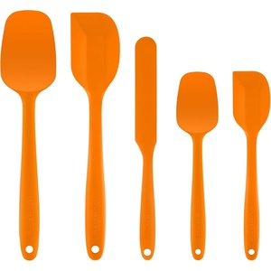 image:imageOVENTE 5 Pieces Silicone Spatula Set 500F Heat Resistant Orange SP12305OOrange