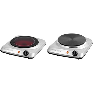 image:imageOVENTE Countertop Infrared Single Burner 1000W Electric Hot Plate amp Electric Countertop Single Burner 1000W Cooktop with 725 Inch Cast Iron Hot Plate