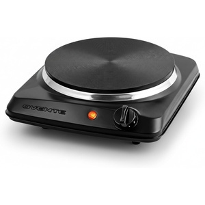 image:imageOVENTE Electric Cast Iron Single Burner 1000W Hot Plate Silver BGS101SBGS101B  Black