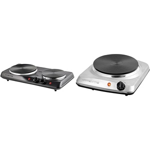 image:imageOVENTE Electric Countertop Double Burner 1700W Cooktop with 725 and 610 Cast Iron Hot Plates amp Electric Countertop Single Burner 1000W Cooktop with 725 Inch Cast Iron Hot Plate