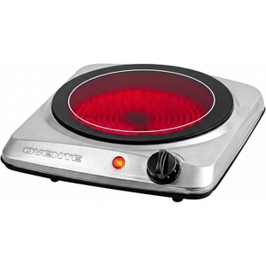 image:imageOVENTE Electric Infrared Single Burner 6 Heat Levels Silver BGI201SBGI101S  Silver