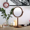image:imageOVENTE 6 Lighted Tabletop Round Vanity Mirror Antique Bronze MLT60ABZ1X7XAntique Bronze