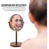 image:imageOVENTE 6 Lighted Tabletop Round Vanity Mirror Antique Bronze MLT60ABZ1X7XAntique Bronze