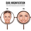 image:imageOVENTE 6 Lighted Tabletop Round Vanity Mirror Antique Bronze MLT60ABZ1X7XAntique Bronze