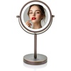 image:imageOVENTE 6 Lighted Tabletop Round Vanity Mirror Antique Bronze MLT60ABZ1X7XAntique Bronze