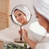 image:imageOVENTE 6 Lighted Tabletop Round Vanity Mirror Antique Bronze MLT60ABZ1X7XAntique Bronze