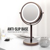 image:imageOVENTE 6 Lighted Tabletop Round Vanity Mirror Antique Bronze MLT60ABZ1X7XAntique Bronze