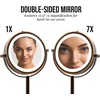 image:imageOVENTE 6 Lighted Tabletop Round Vanity Mirror Antique Bronze MLT60ABZ1X7XAntique Bronze