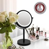 image:imageOVENTE 6 Lighted Tabletop Round Vanity Mirror Antique Bronze MLT60ABZ1X7XBlack