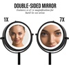 image:imageOVENTE 6 Lighted Tabletop Round Vanity Mirror Antique Bronze MLT60ABZ1X7XBlack