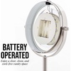 image:imageOVENTE 6 Lighted Tabletop Round Vanity Mirror Antique Bronze MLT60ABZ1X7XNickel Brushed