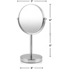 image:imageOVENTE 6 Lighted Tabletop Round Vanity Mirror Antique Bronze MLT60ABZ1X7XNickel Brushed