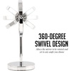 image:imageOVENTE 6 Lighted Tabletop Round Vanity Mirror Antique Bronze MLT60ABZ1X7XPolished Chrome