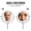 image:imageOVENTE 6 Lighted Tabletop Round Vanity Mirror Antique Bronze MLT60ABZ1X7XPolished Chrome