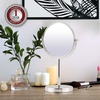 image:imageOVENTE 6 Lighted Tabletop Round Vanity Mirror Antique Bronze MLT60ABZ1X7XPolished Chrome