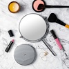image:imageOVENTE 6 Lighted Tabletop Round Vanity Mirror Antique Bronze MLT60ABZ1X7XPolished Chrome