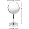 image:imageOVENTE 6 Lighted Tabletop Round Vanity Mirror Antique Bronze MLT60ABZ1X7XPolished Chrome