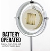 image:imageOVENTE 6 Lighted Tabletop Round Vanity Mirror Antique Bronze MLT60ABZ1X7XPolished Chrome