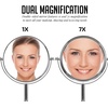 image:imageOVENTE 6 Lighted Tabletop Round Vanity Mirror Antique Bronze MLT60ABZ1X7XPolished Chrome