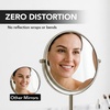image:imageOVENTE 7 Lighted Tabletop Makeup Mirror 1X amp 7X Magnifier Spinning Double Sided Round LED Great for Vanity Bath amp Bedroom Battery Powered Polished Chrome MCT70CH1X7X Pack of 2Nickel Brushed