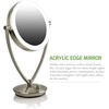 image:imageOVENTE 7 Lighted Tabletop Mount Makeup Mirror Nickel Brushed MLT75BR1X5X