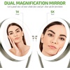 image:imageOVENTE 7 Lighted Tabletop Mount Makeup Mirror Nickel Brushed MLT75BR1X5X