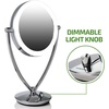 image:imageOVENTE 7 Lighted Tabletop Mount Makeup Mirror Polished Chrome MLT75CH1X5X