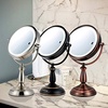 image:imageOVENTE 8 Lighted Tabletop Mount Makeup Mirror Nickel Brushed MPT75BR1X5XAntique Copper